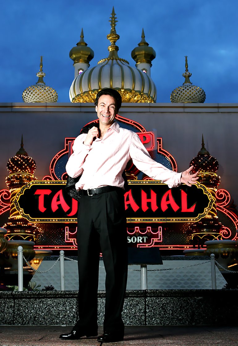 Richard Marcus on the background of the Taj Mahal Casino