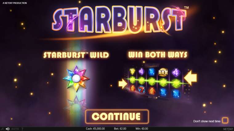 Play Starburst slot CA