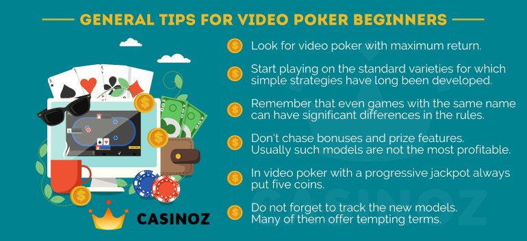 strategies for video pokers