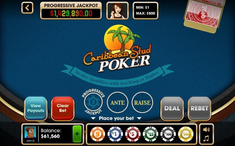 Progressive Caribbean Stud Poker