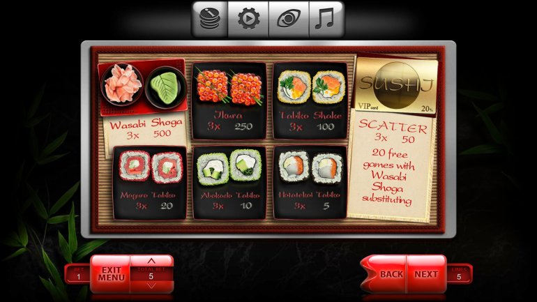 Sushi slot machine
