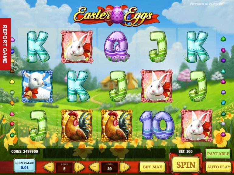 The slot machine Easter Eggs