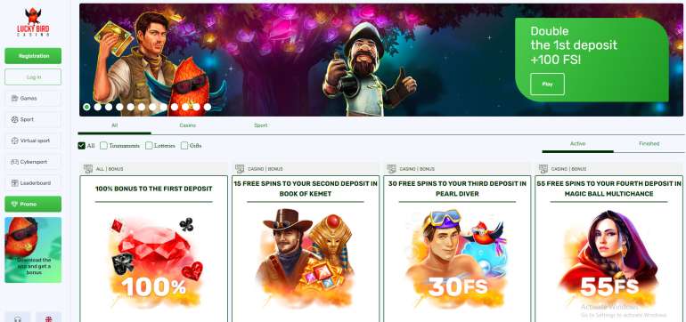 Claim your free bonus and participate in other promotions! in Free 5 Euro for Registering at Lucky Bird Casino Free 5 Euro for Registering at Lucky Bird Casino