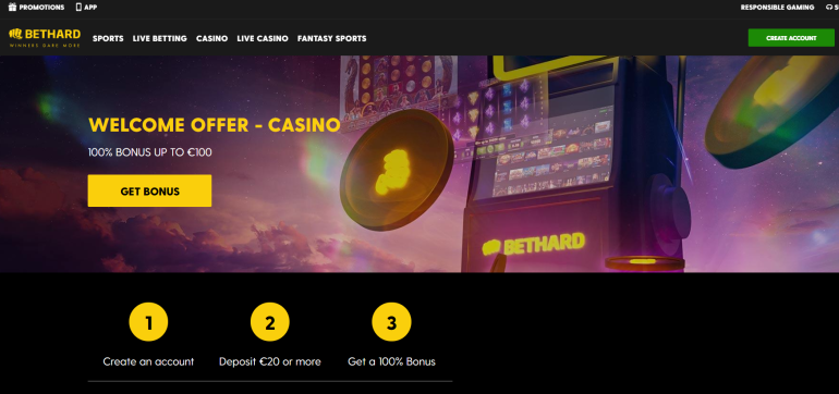 in 100% Match Bonus up to €100 in Bethard Casino 100% Match Bonus up to €100 in Bethard Casino