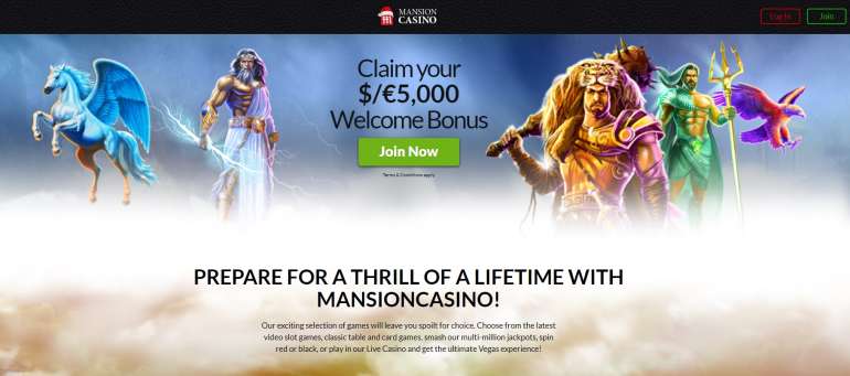 in 100% Match Bonus up to €500 in Mansion Casino 100% Match Bonus up to €500 in Mansion Casino
