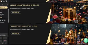 Bonus up to €2000 + 550 FS on your first four deposits at 1xSlots: 1xSlots Online Casino