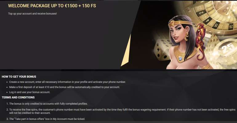 100% Match Bonus up to €300 in 1xSlots Casino