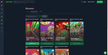 Cactus Casino: Bonuses