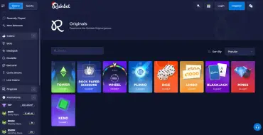 Rainbet Casino: Original games