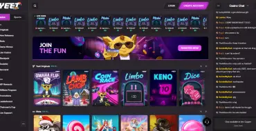 Yeet Casino: Interface