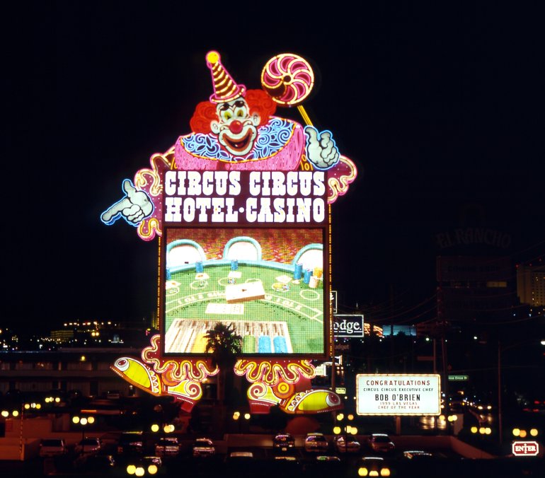 The famous Circus Circus Casino sign