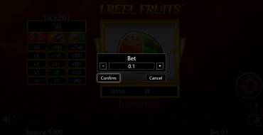 1 Reel Fruits: Bets