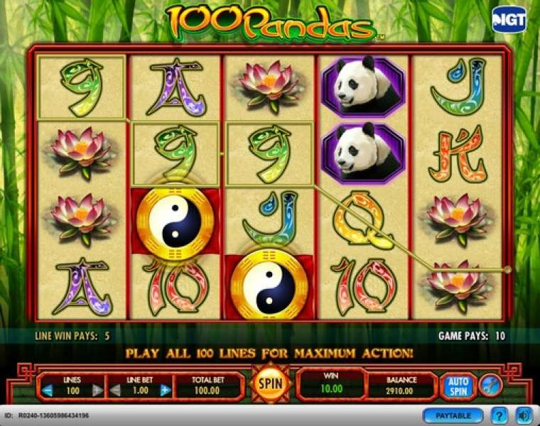 Play 100 Pandas slot CA