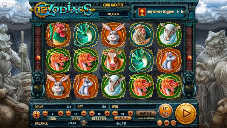Play 12 Zodiacs slot CA