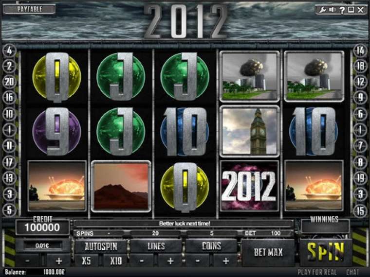 Play 2012 slot CA