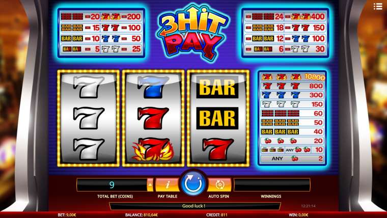 Play 3 Hit Pay slot CA