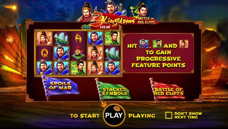 Play 3 Kingdoms: Battle of Red Cliffs slot CA