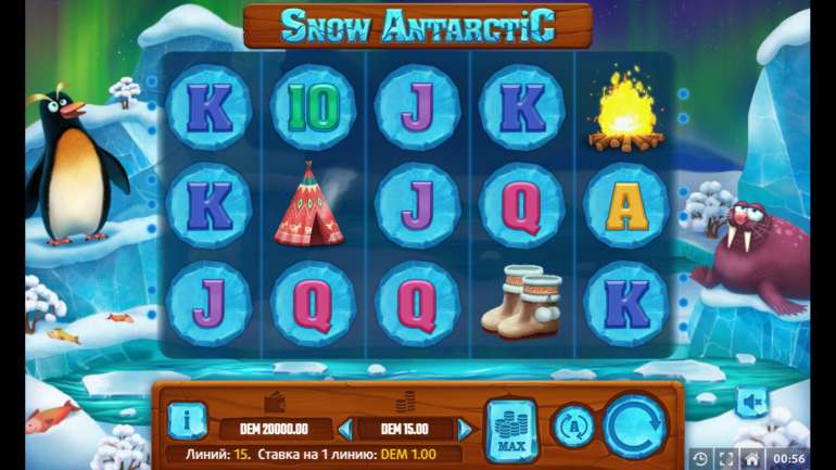Slot's design in Snow Antarctic Snow Antarctic