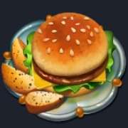 Burger symbol in Dragon's Tavern slot