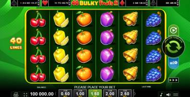 40 Bulky Fruits 6 Reels: Slot machine