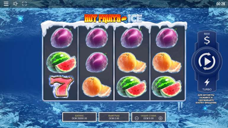 SLot's design in Hot Fruits on Ice Hot Fruits on Ice