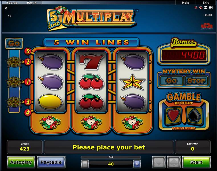 5 Line Multiplay slot