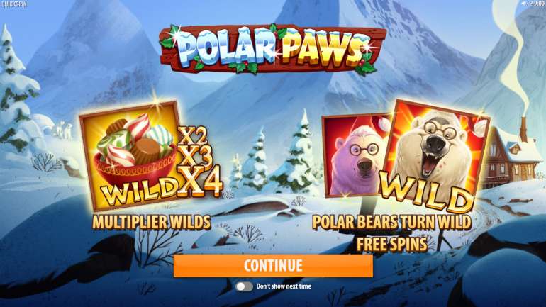 New Christmas slot about white bears by Quickspin in Polar Paws Polar Paws