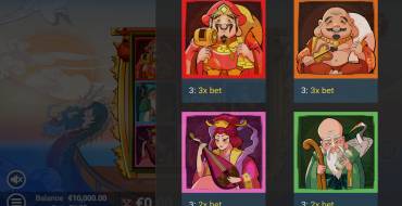 7 Lucky Gods: Payout table