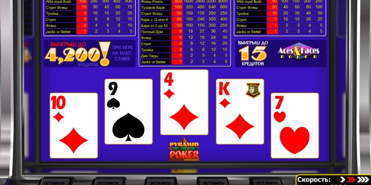 Aces and Faces Pyramid Poker online