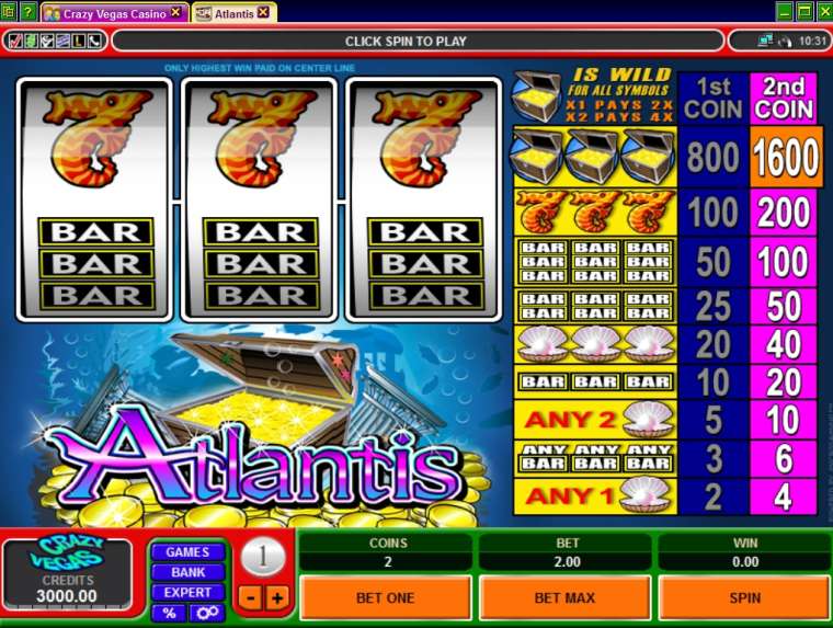 Play Atlantis slot CA