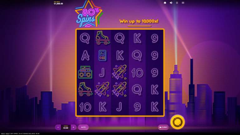 Slot's design in 80s Spins 80s Spins