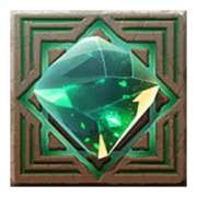 Gemstone (green). symbol in Lucy Luck and the Temple of Mysteries slot