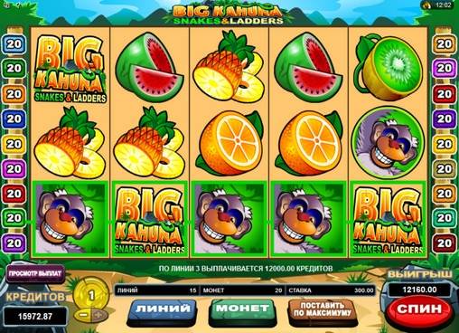 Big Kahuna: Snakes and Ladders slot