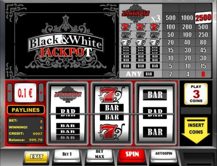 Play Black and White slot CA