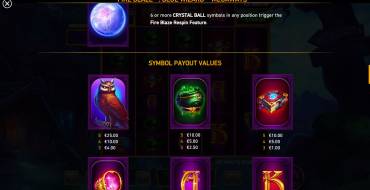 Blue Wizard Megaways: Payout table