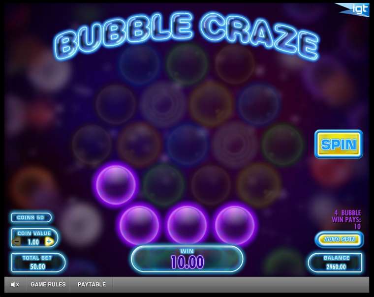Play Bubble Craze slot CA