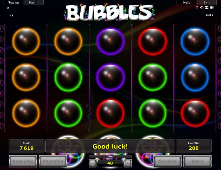 Play Bubbles slot CA