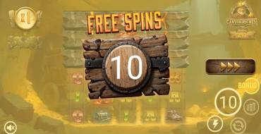 Canyon Riches: Free spins and/or respins