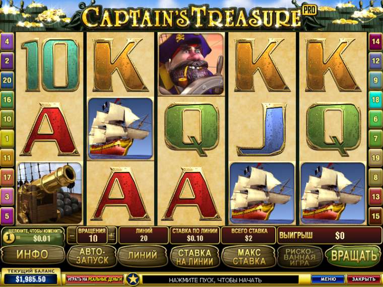 Play Captain Treasure Pro slot CA