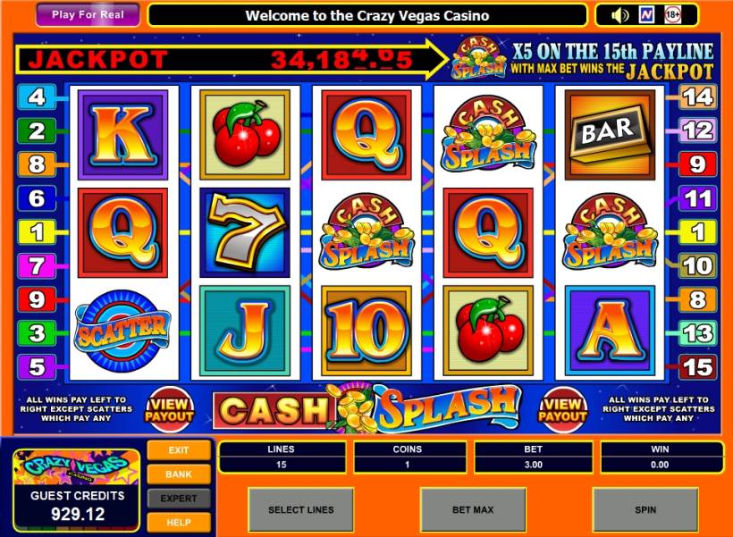 CashSplash 5 Reel slot