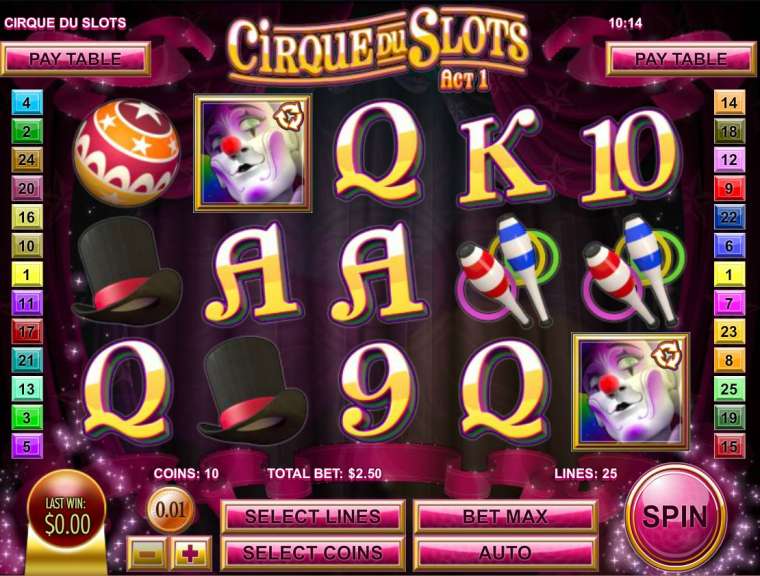 Play Cirque du Slots slot CA