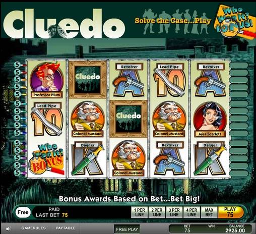 Cluedo slot