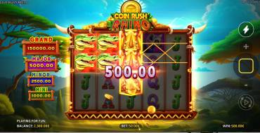 Coin Rush Rhino Running Wins: Interface