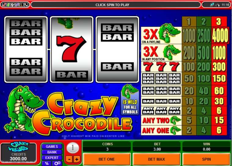 Play Crazy Crocodile slot CA