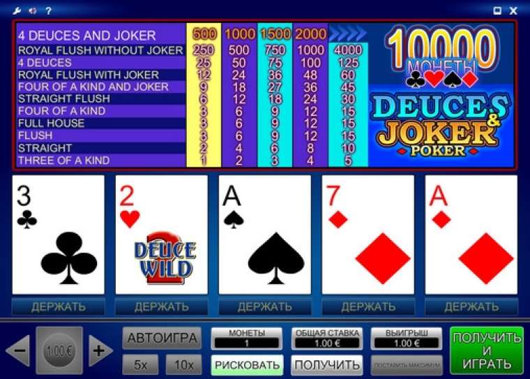 Play Deuces and Joker Poker