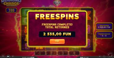 Diamond Charge Megaways: Winnings