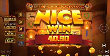 Eye of Horus Legacy of Gold: Winnings