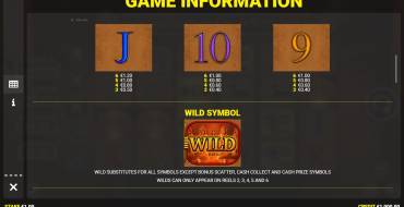 Eye of Horus Legacy of Gold: Payout table 2