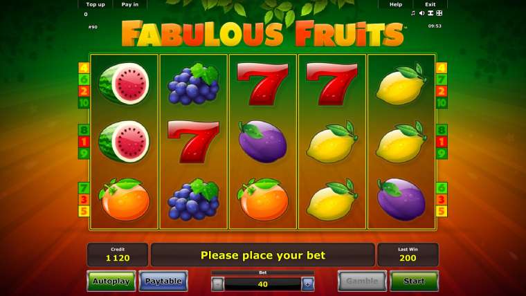 Play Fabulous Fruits slot CA