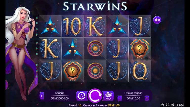 Slot's design in Starwins Starwins